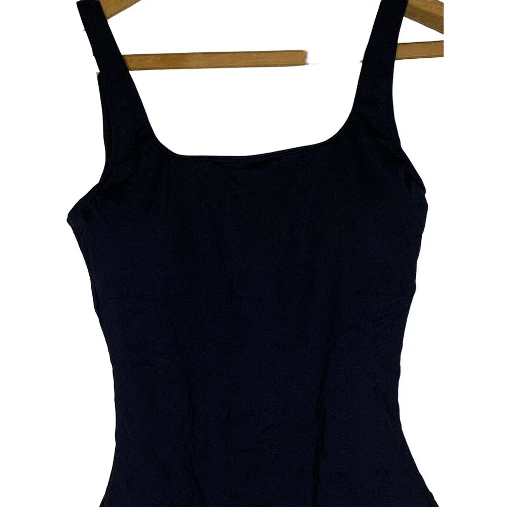 NWT Everlane Womens Square Neck One Piece Swimsuit Size Small Padded Lined Black